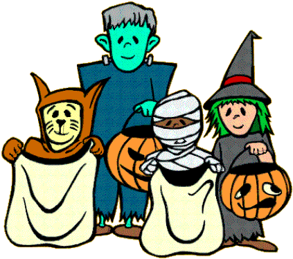 cartoon of kids in costume